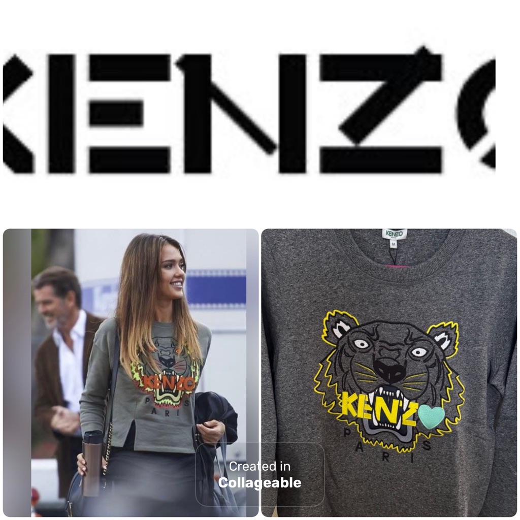 Wowkenzo Gray Sweatshirt With Tiger Design